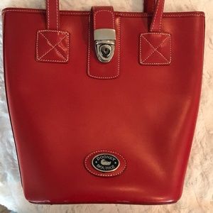 Vintage Donney and Bourke Red Leather Shoulder Bag